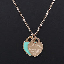 Load image into Gallery viewer, Double Heart Charm Necklace