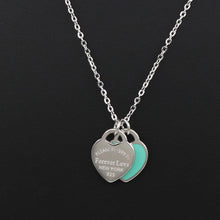 Load image into Gallery viewer, Double Heart Charm Necklace