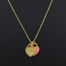 Load image into Gallery viewer, Double Heart Charm Necklace