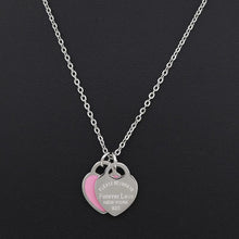 Load image into Gallery viewer, Double Heart Charm Necklace