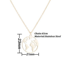 Load image into Gallery viewer, World Map Necklace