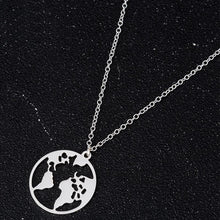 Load image into Gallery viewer, World Map Necklace