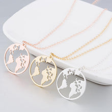 Load image into Gallery viewer, World Map Necklace