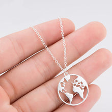 Load image into Gallery viewer, World Map Necklace
